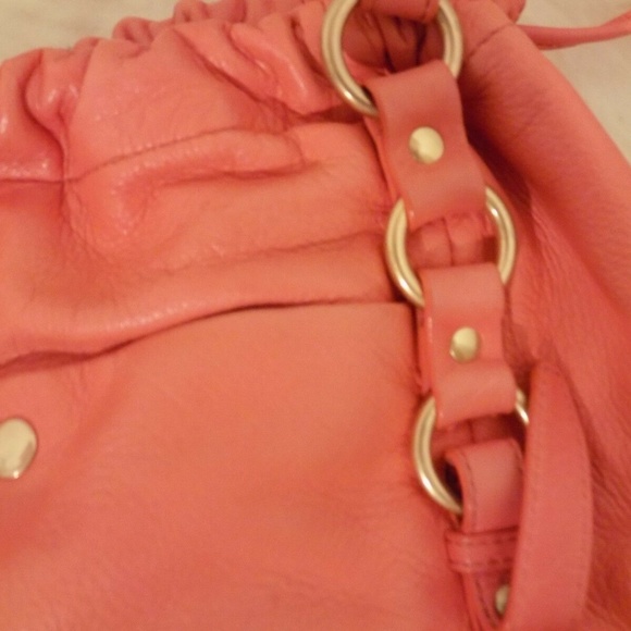 J. CREW Salmon Leather Purse with Dust Bag - Picture 3 of 7